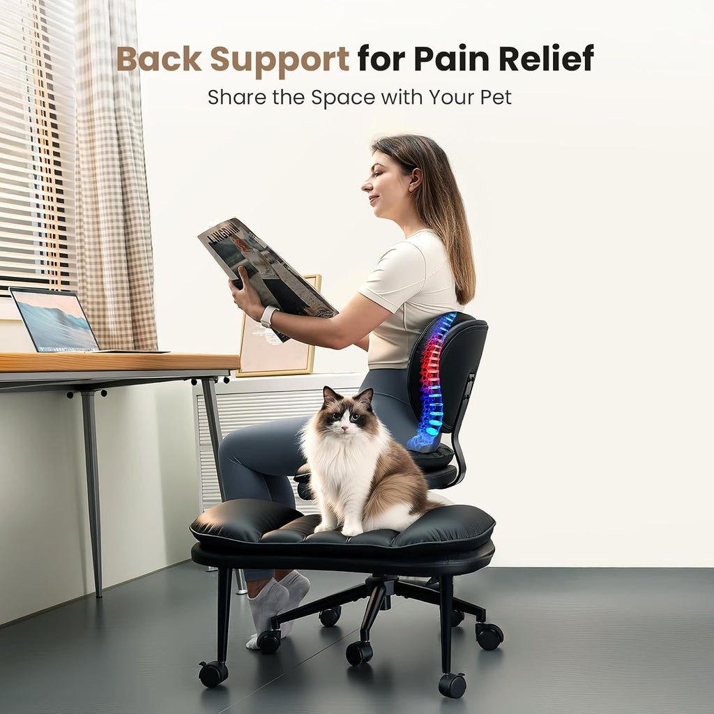 HOMRELEXA Cross-Legged Meditation Desk Chair (Standard & Large)
