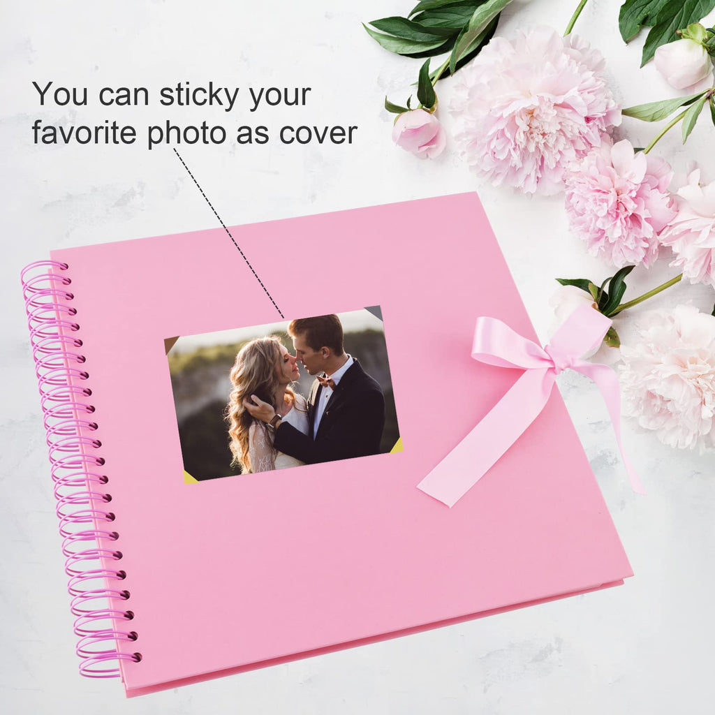 Gotideal 80 Pages Scrapbook Album with 10 Metallic Markers, Black
