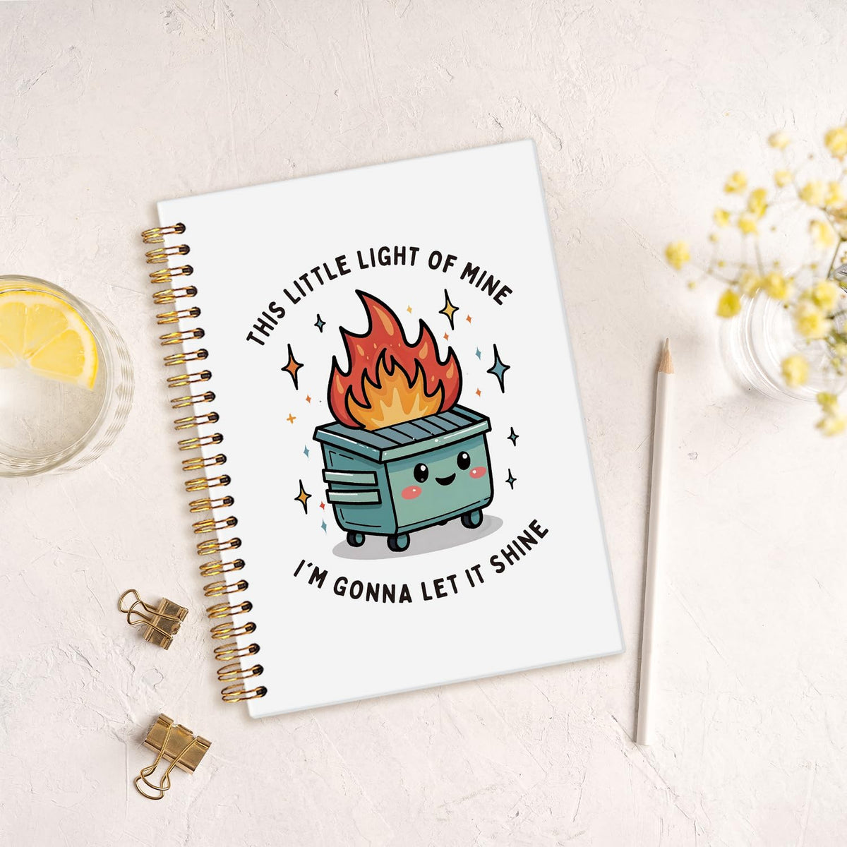 Funny Black Cat Spiral Notebook,Office Notebooks for Work