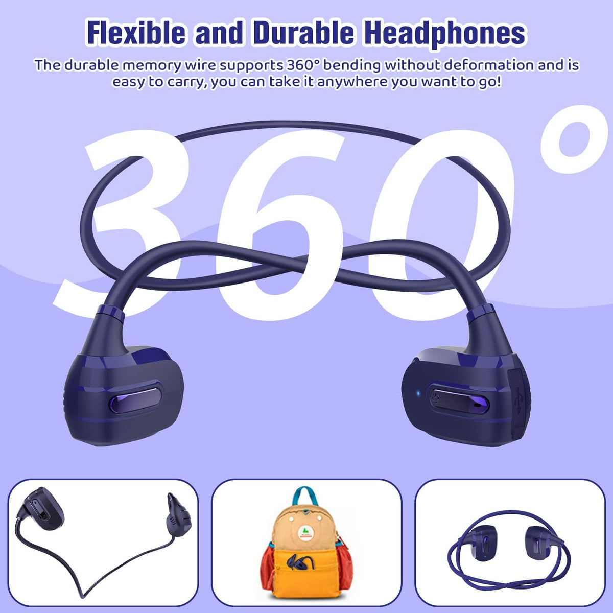 BANIGIPA Kids Headphones, Open Ear Headphones for Teens Child Boys Girls