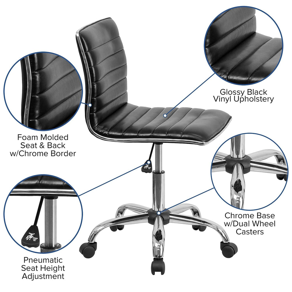 Flash Furniture Swivel Office Chair, Black