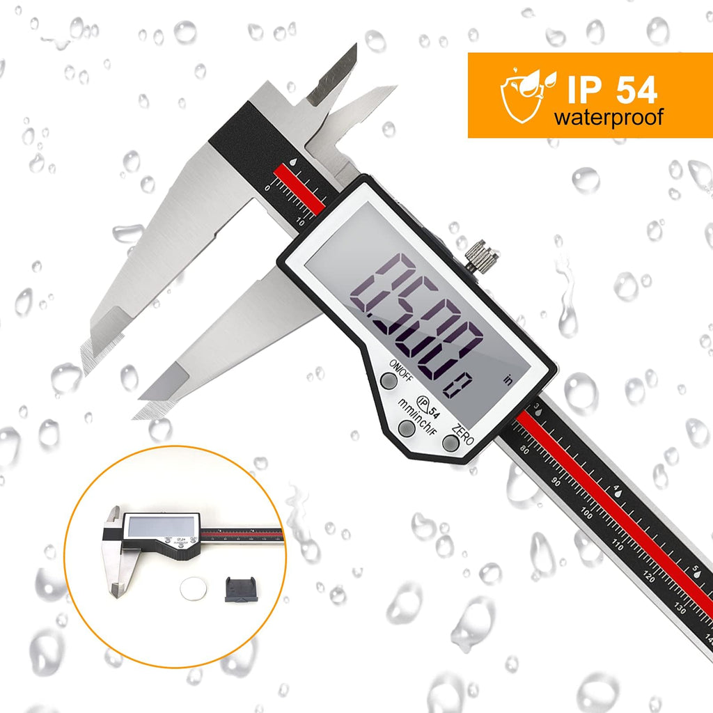 Digital Caliper, Adoric Calipers 0-6 Inch, Inch/mm Conversion, Large LCD