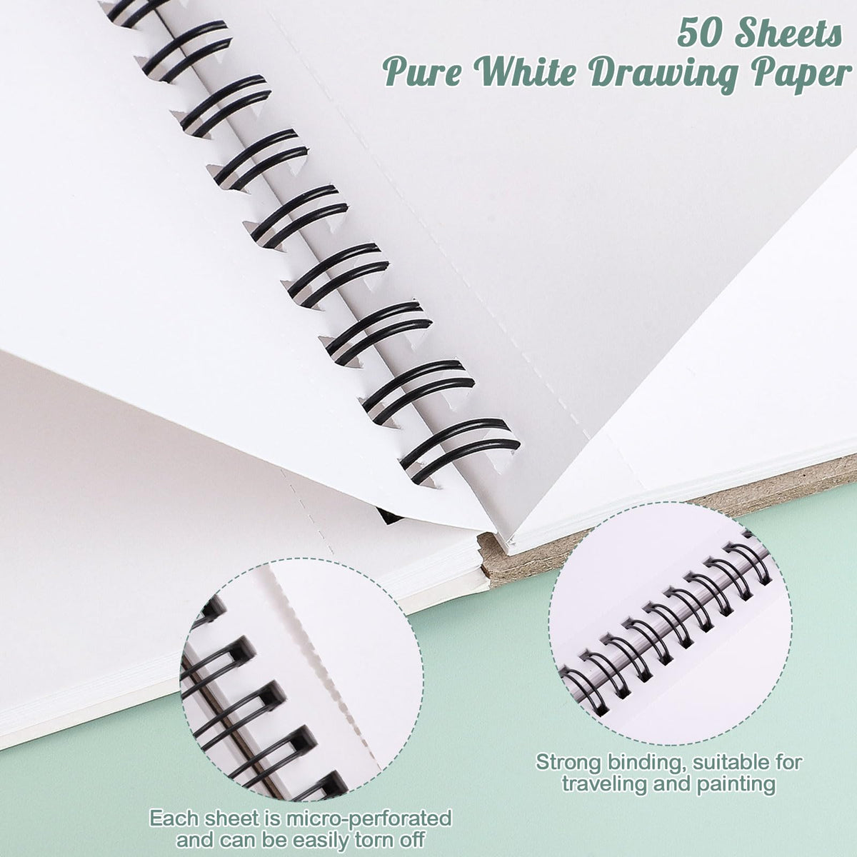 50 Sheets Marker Paper Pad, 7.6 × 7.6 in, 120gsm Alcohol Marker Paper