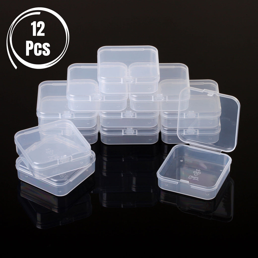 Mr. Pen- Bead Storage Containers, 28 Grids, 2 Pack, Clear White