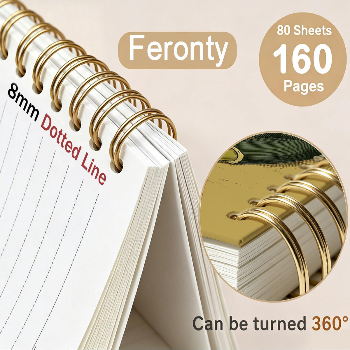 Frog Notebook, Frog Office Supplies, Cute Spiral Journal for Teens