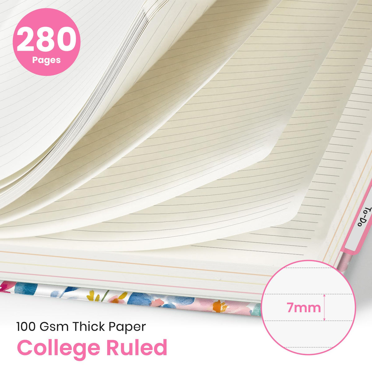 Taja Spiral Notebooks for Work 5 Subject Notebook with Removable Dividers
