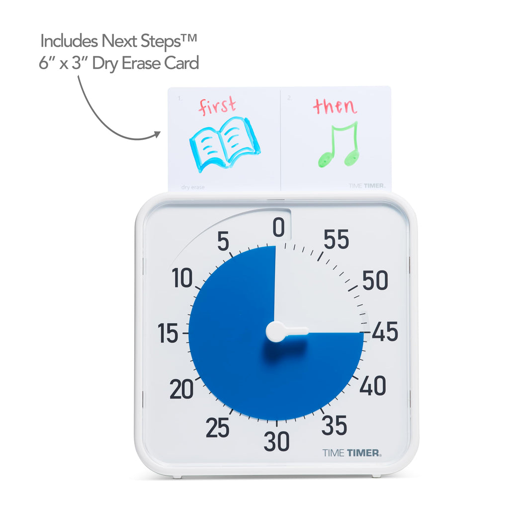 TIME TIMER 12 inch Visual Timer 60 Minute Kids Desk Countdown Clock with Dry Erase Activity Card, Also Magnetic for Classroom, Homeschooling Study Tool, Task Reminder, Home and Kitchen Timer