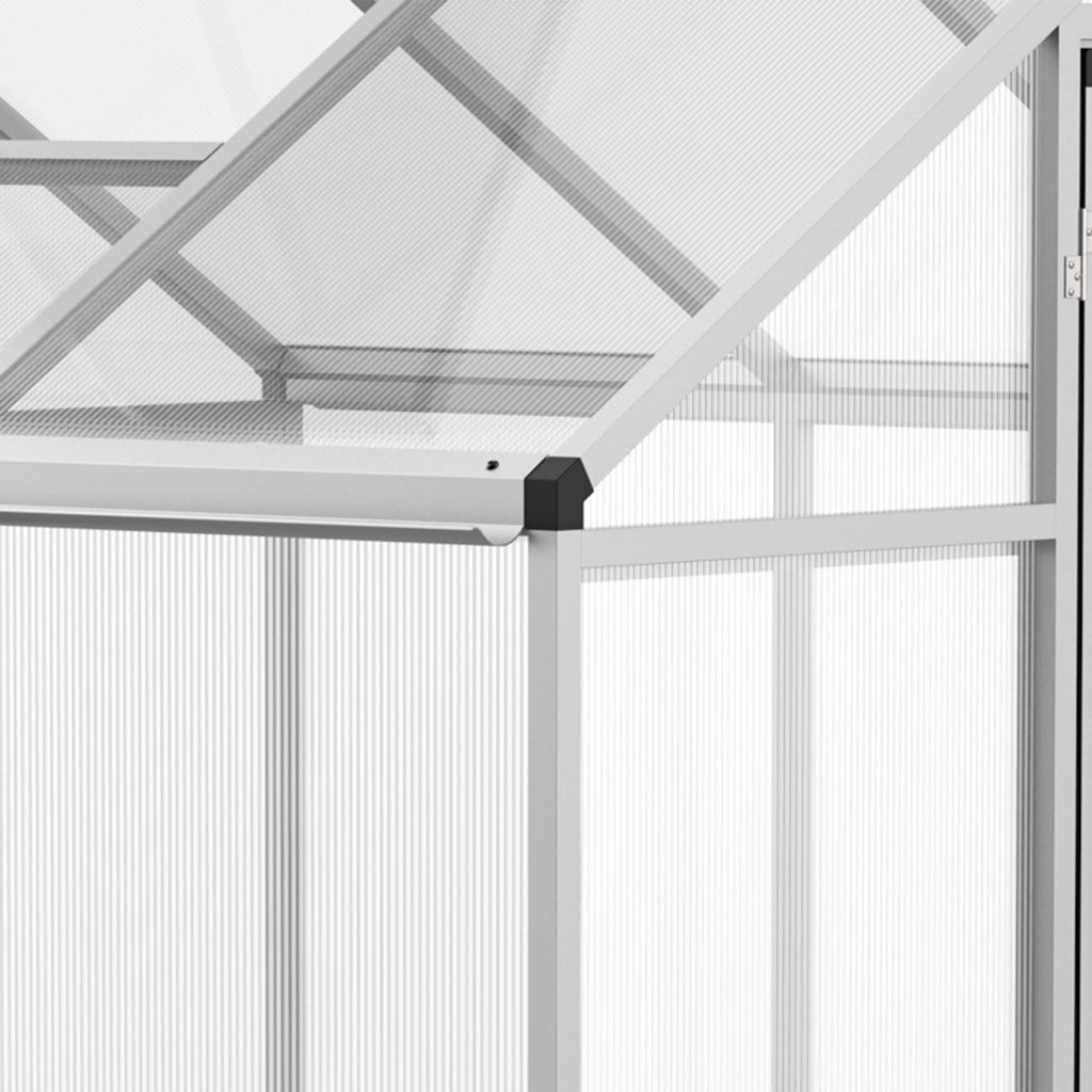 Outsunny Polycarbonate Greenhouse, Up to 60 Sq Ft (4 ft × 6 ft to 10 ft × 6 ft)