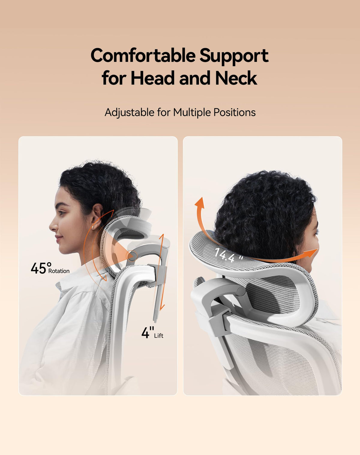 SIHOO M18 Ergonomic Office Chair, Mesh Back Desk Chair with Headrest