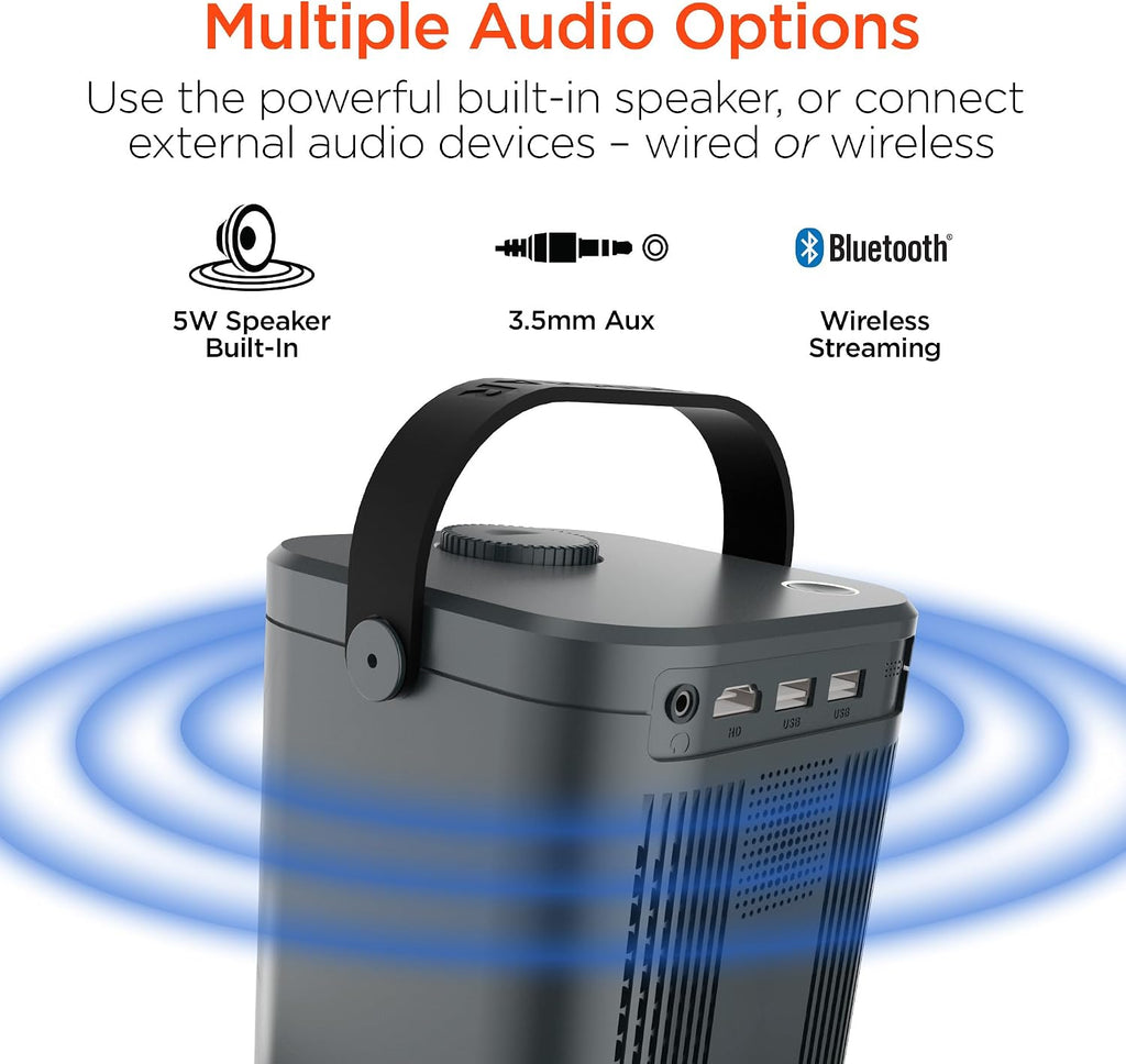 HyperGear CinéMini Portable Projector, 720p Display