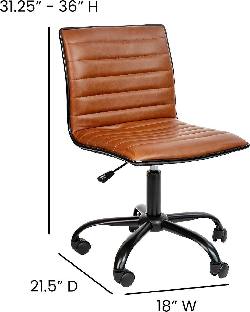 Flash Furniture Swivel Office Chair, Black