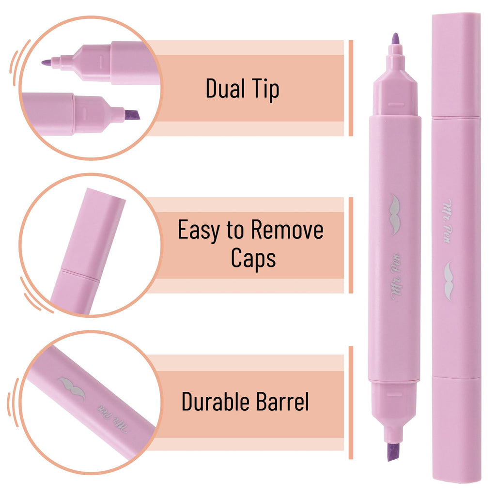 Mr. Pen- Dual Tip Bible Highlighters with Stand, 24 Pack