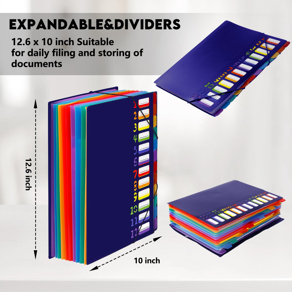 24 Pockets Expanding File Folder Organizer,Accordion File Organizer