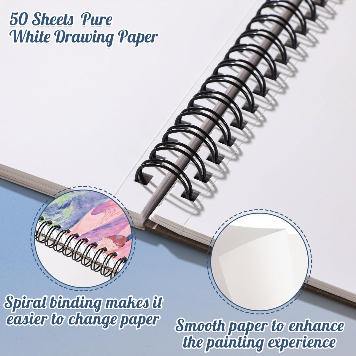 50 Sheets Marker Paper Pad, 7.6 × 7.6 in, 120gsm Alcohol Marker Paper
