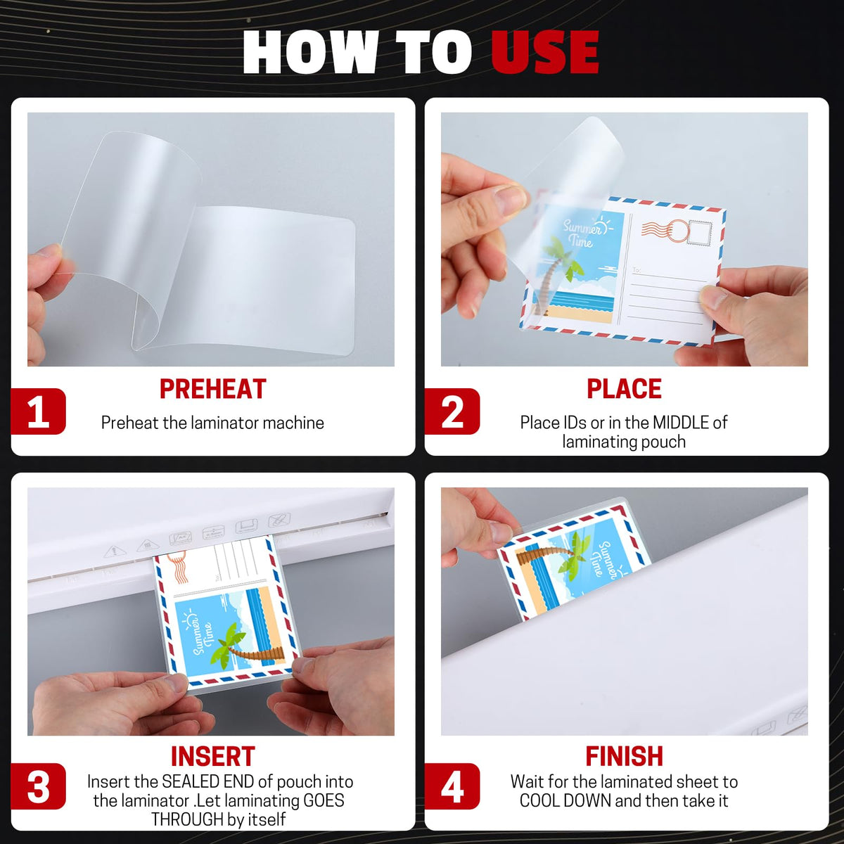 CAREGY: 200-Count Business Card Size Laminating Pouches (5 Mil)