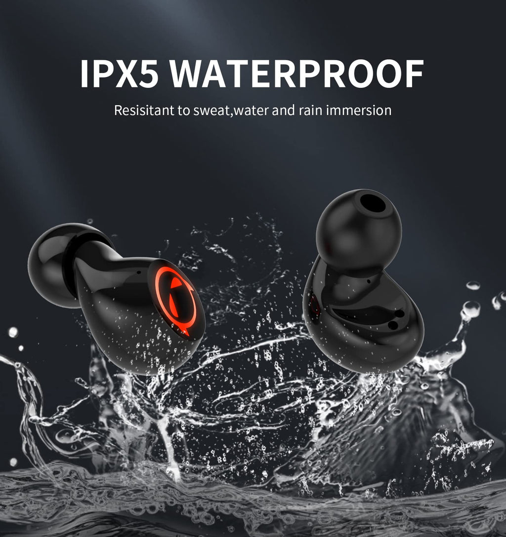 Kids Wireless Earbuds, Noise Reduction Earbuds for Kids Bluetooth 5.0 Waterproof in-Ear Headphones with Mic and Charging Case, Deep Bass Touch Control 36H Playtime Headset for School.
