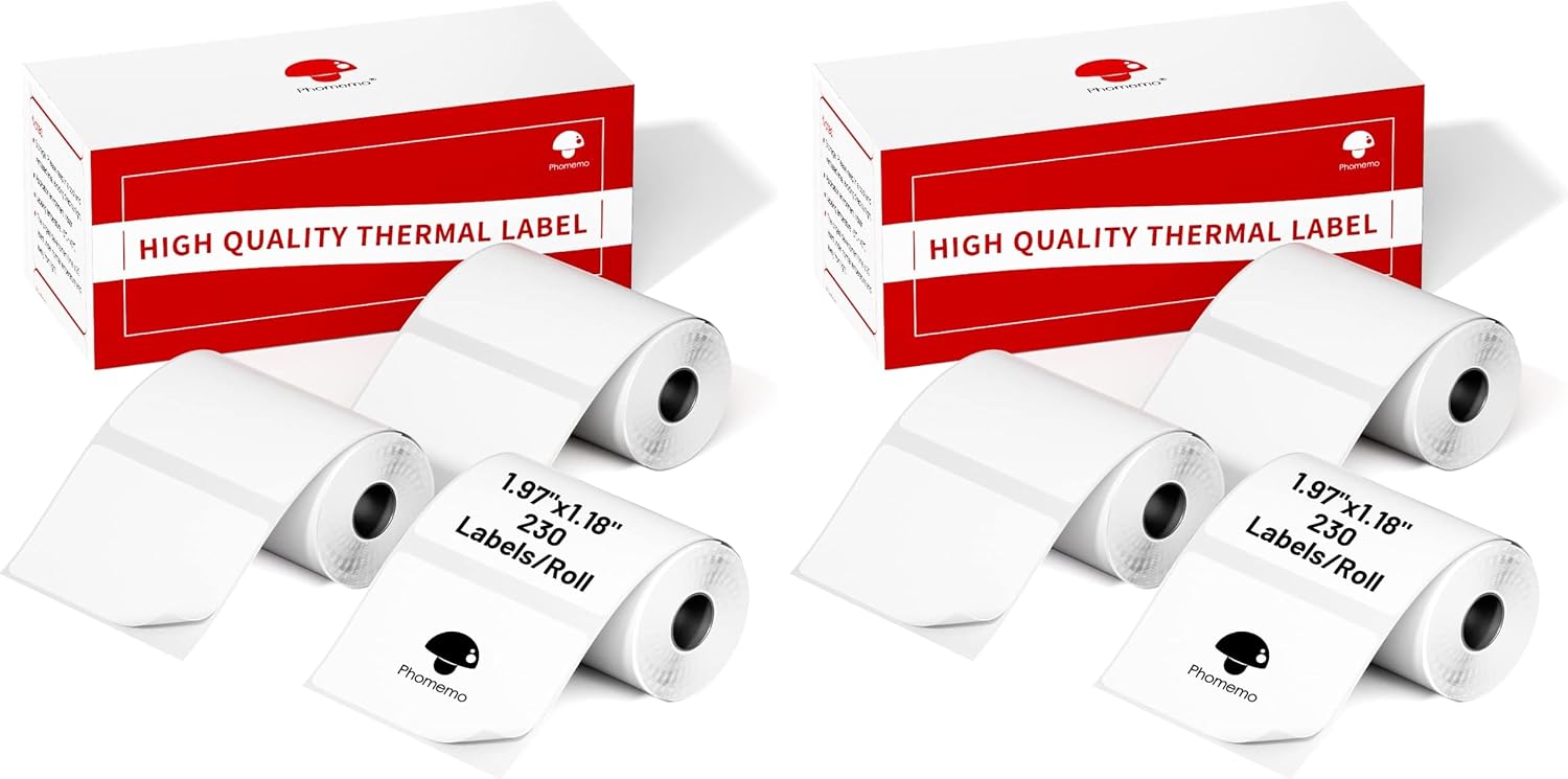 Phomemo: Thermal Label Refill Rolls for M110 / M260 Series (6 Rolls)