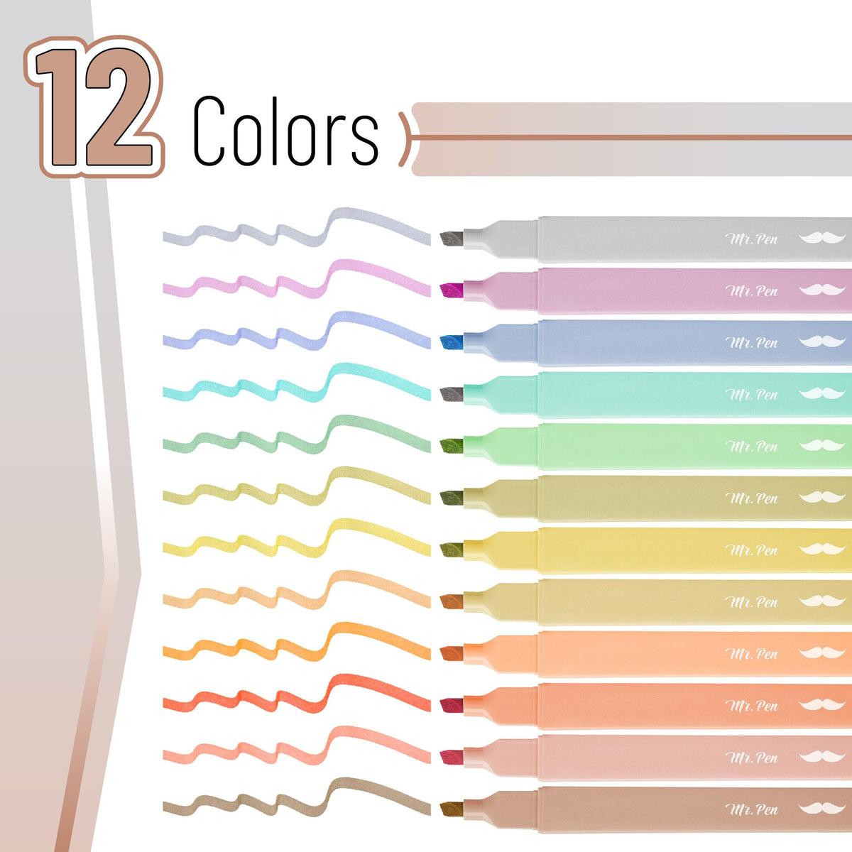 Mr. Pen- Aesthetic Bible Highlighters No Bleed Through Assorted Color