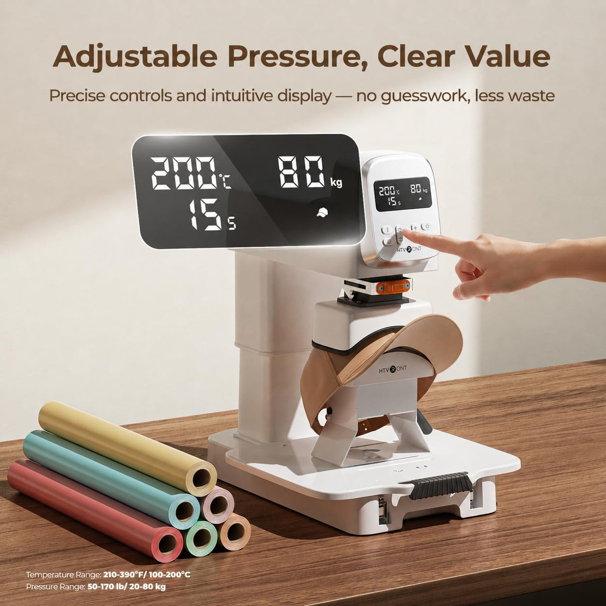 HTVRONT Heat Press Machine for T Shirts 12X10 with Pressure Display | Portable Heat Press with Heats Up Fast & Evenly H10 Heat Press Machines for HTV, Sublimation, Heat Transfer Projects
