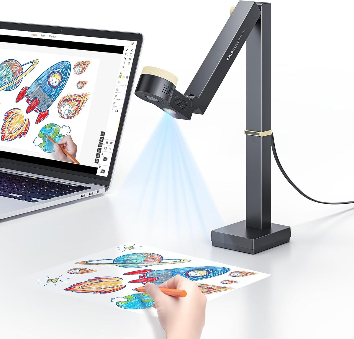 CZUR Fancy S Pro 12MP USB Document Camera - Black