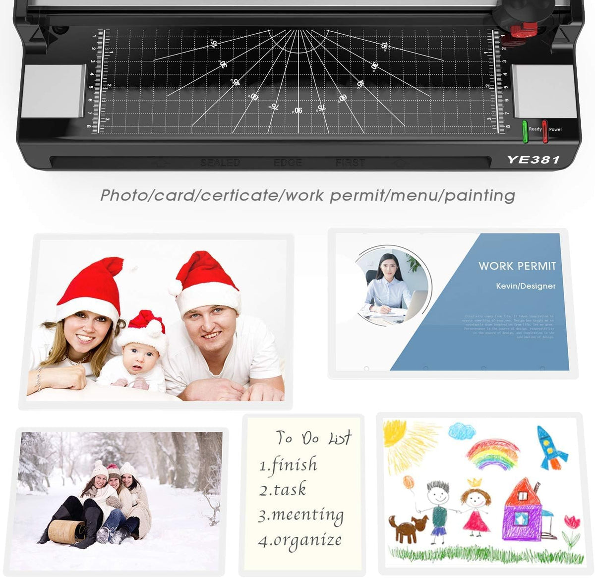 13" Thermal & Cold Laminator with Pouches, Trimmer & Corner Rounder