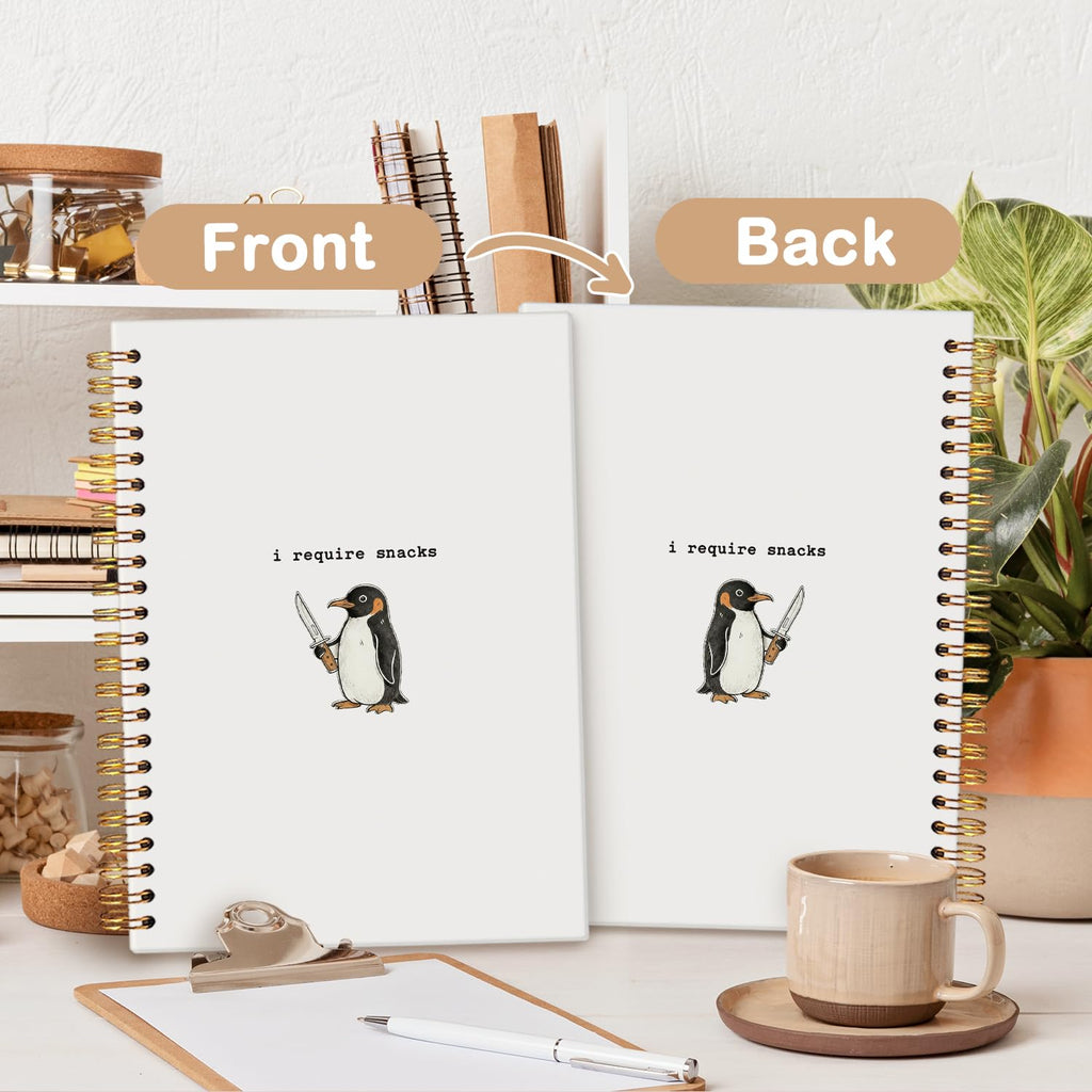 Funny Black Cat Spiral Notebook,Office Notebooks for Work