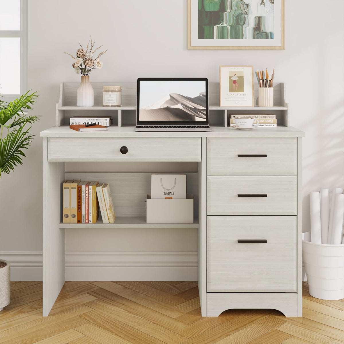 4 EVER WINNER 44-Inch Student Desk with Drawers