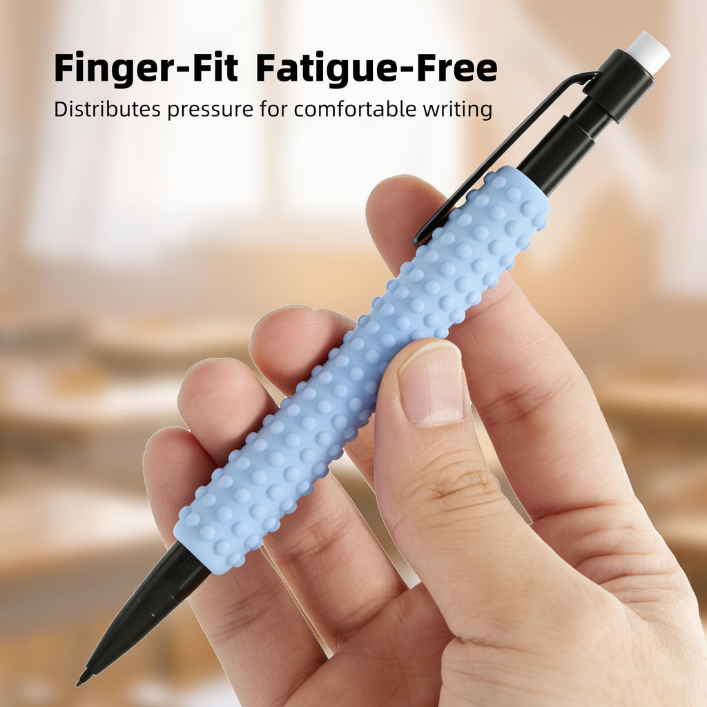 ELETIUO 4-in-1 Silent Fidget Pencil – Sensory Focus Tool for Stress Relief, ADHD, Autism & Anxiety. Fine Motor Skills Aid with Textured Silicone Sleeve for for Kids and Adults