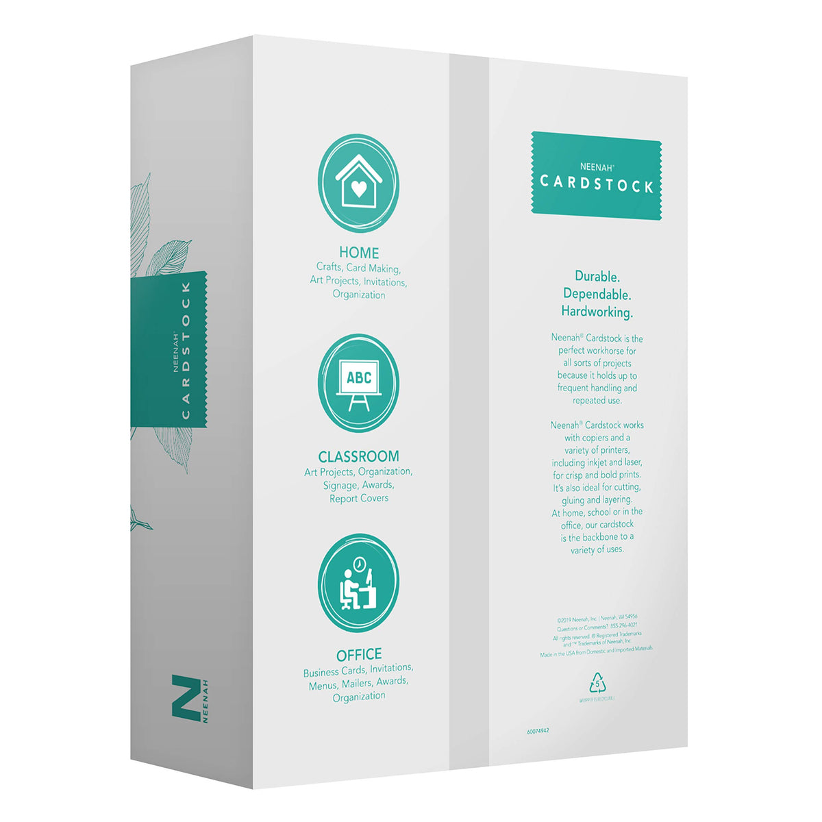 Neenah White Index Paper, Mediumweight, 110 lb. Index - 199 Gsm, 300 Sheets, 94 Brightness, 8.5" x 11" - More Sheets! (91635)