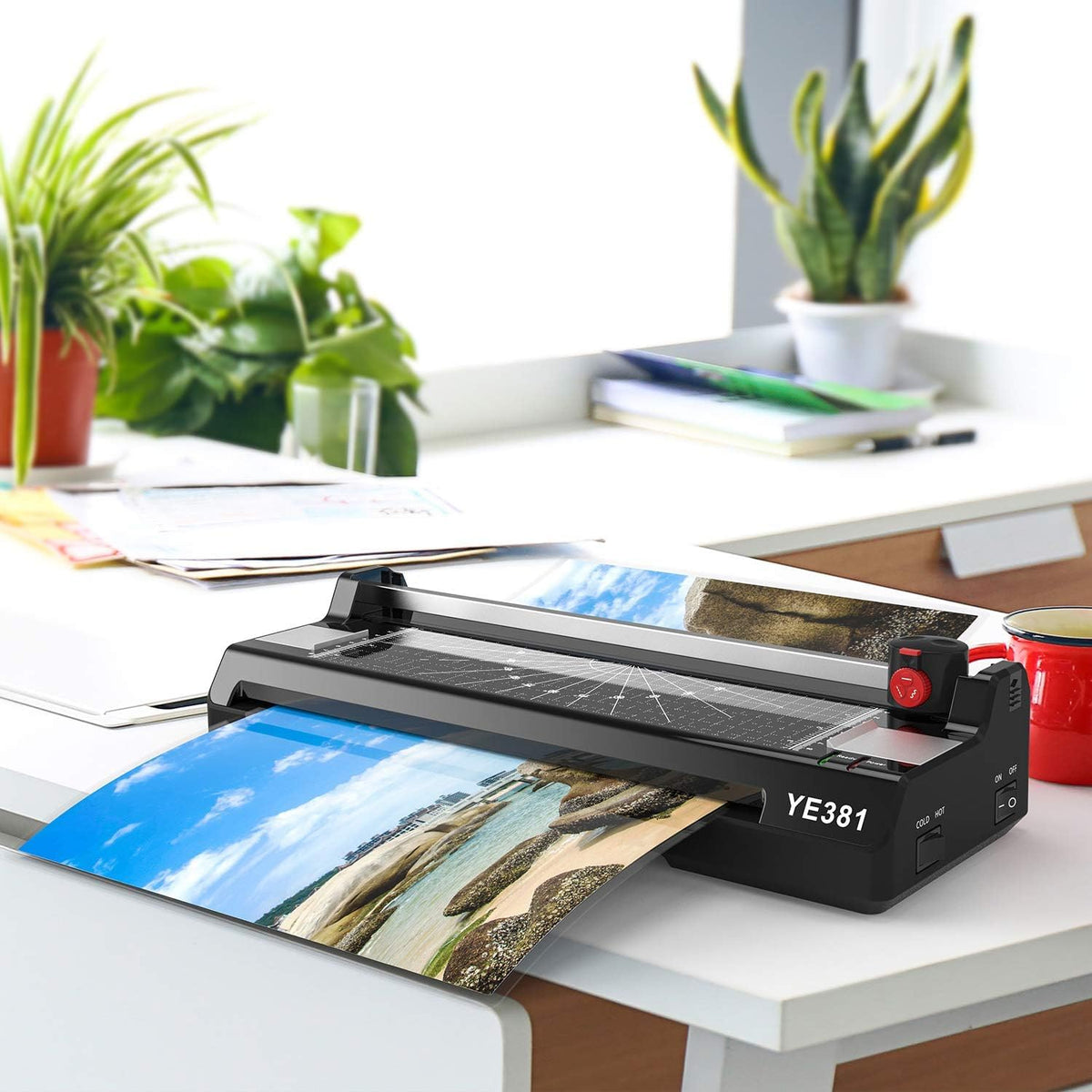 13" Thermal & Cold Laminator with Pouches, Trimmer & Corner Rounder