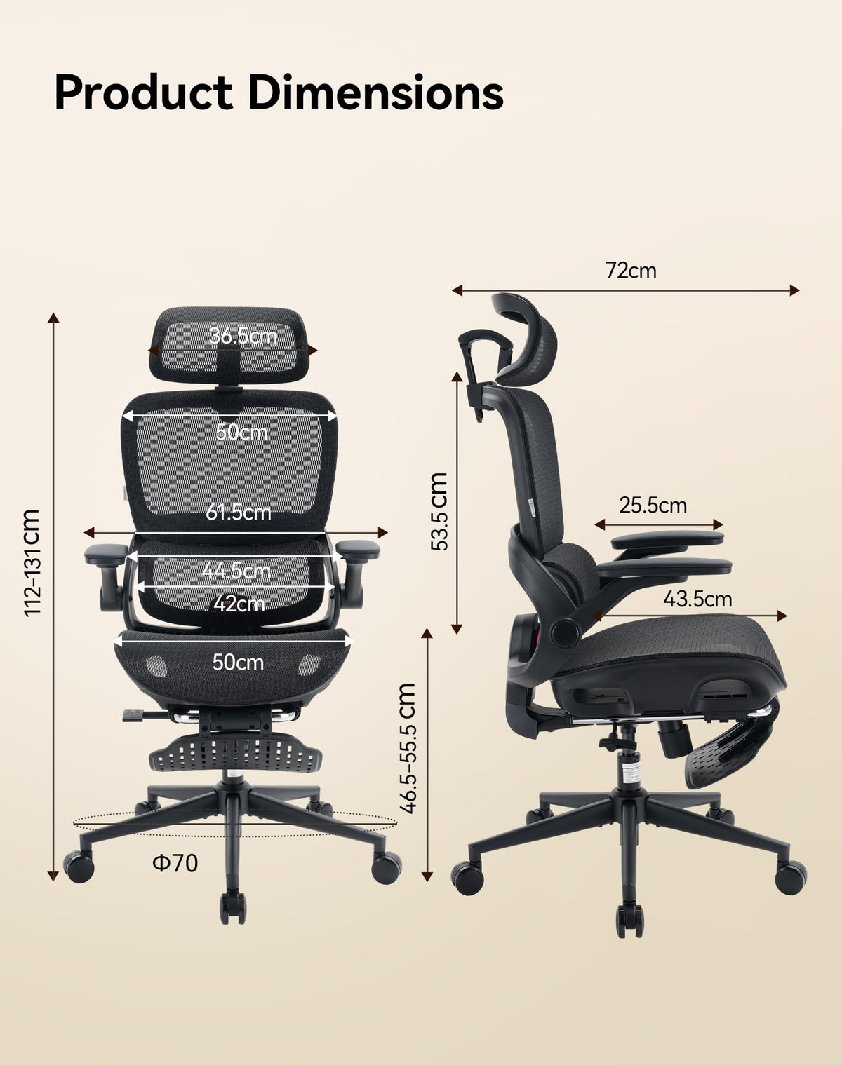 SIHOO M18 Ergonomic Office Chair, Mesh Back Desk Chair with Headrest