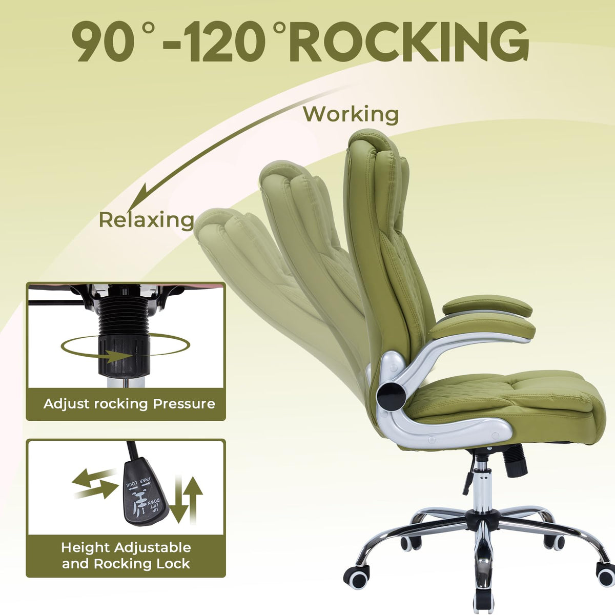 HESL 350 lb High-Back Executive Desk Chair (Multiple Colors)