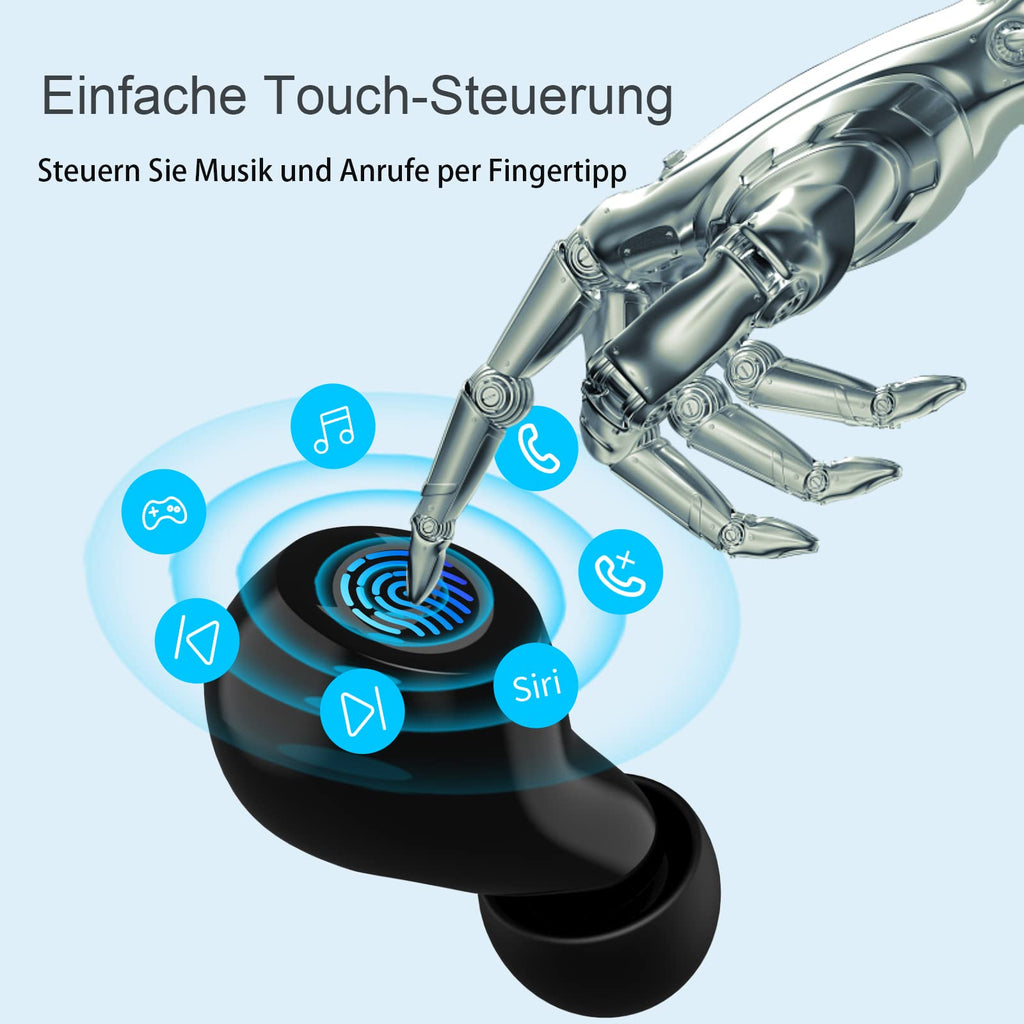 Kids Wireless Earbuds, Noise Reduction Earbuds for Kids Bluetooth 5.0 Waterproof in-Ear Headphones with Mic and Charging Case, Deep Bass Touch Control 36H Playtime Headset for School.