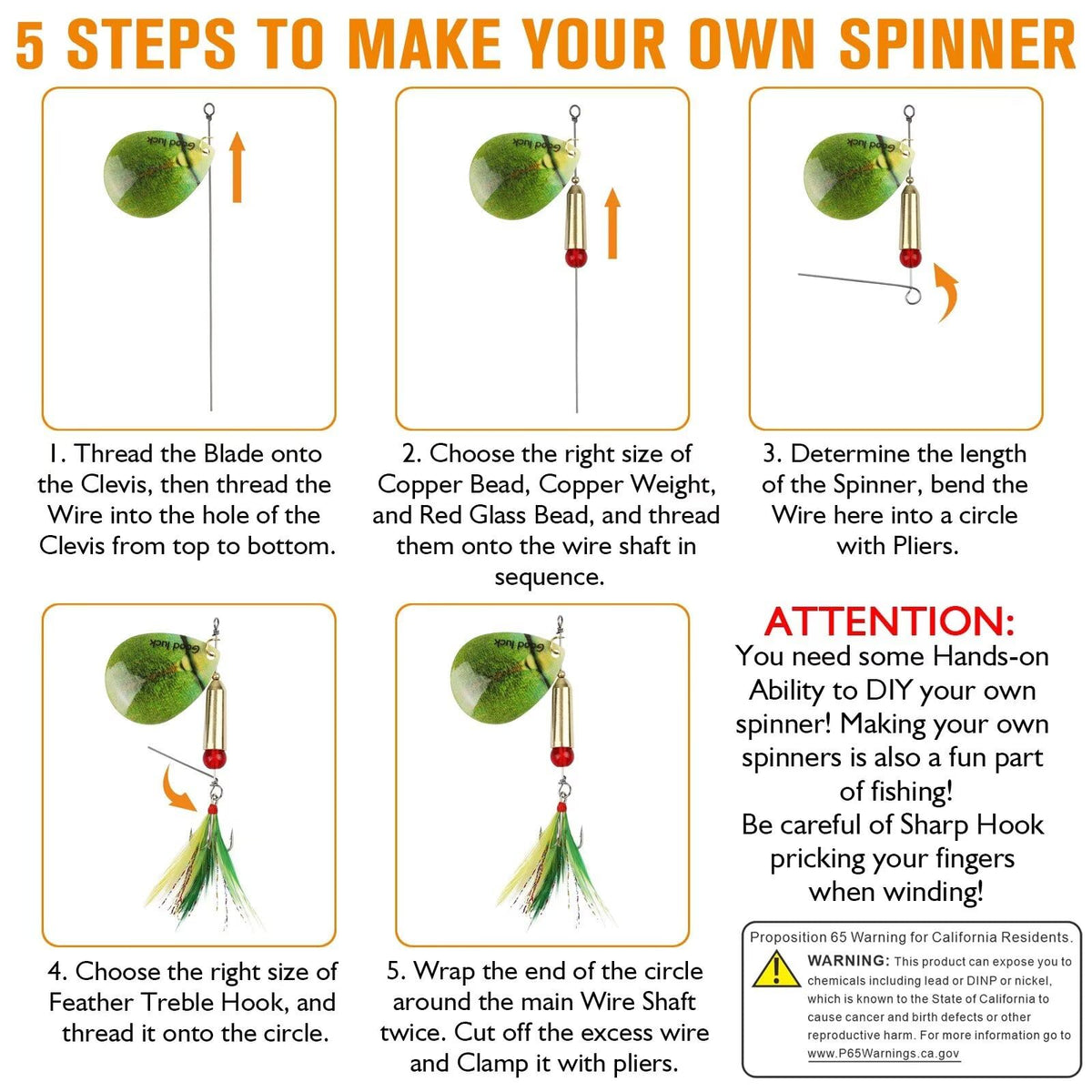 Dovesun DIY Spinner Lure Making Kit
