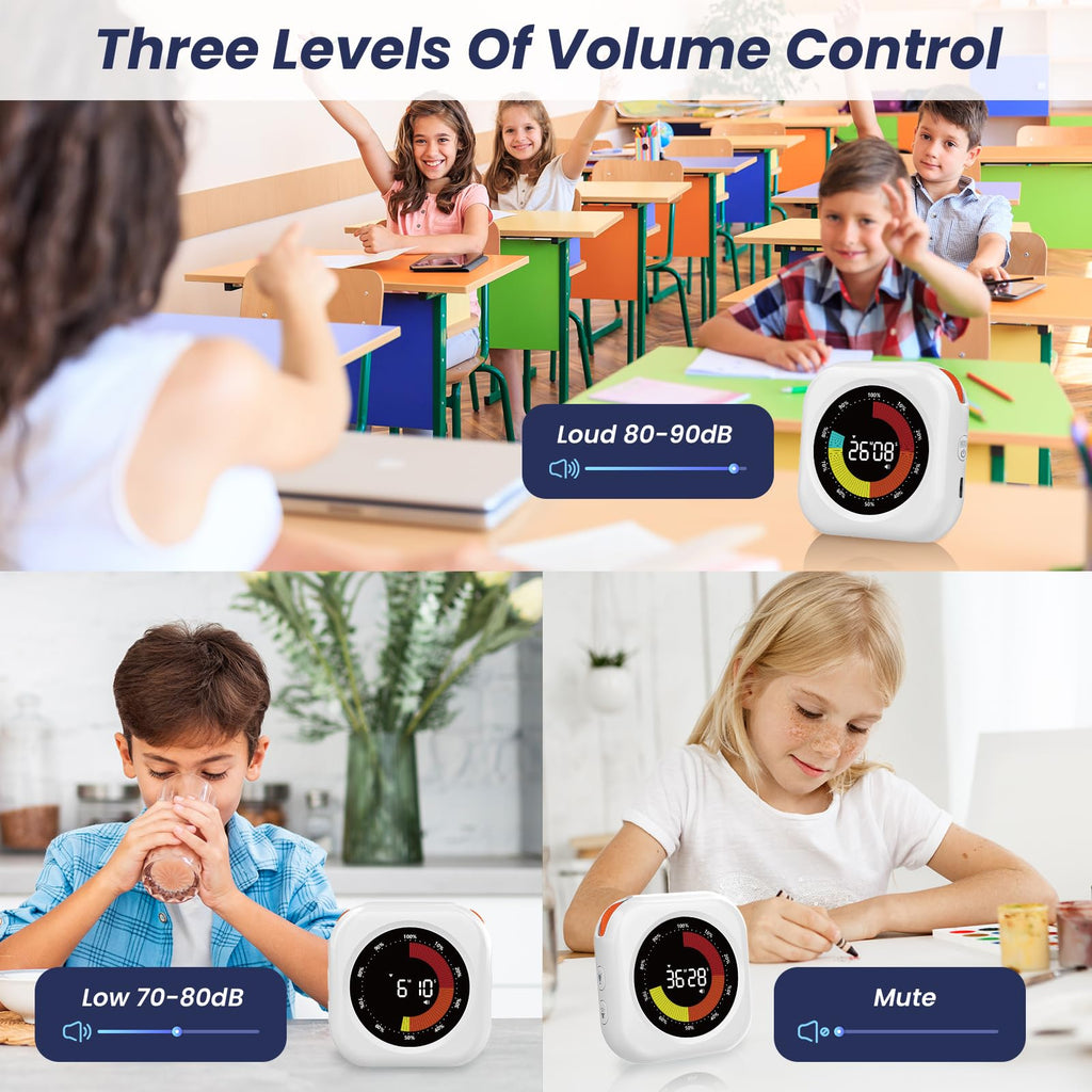 Visual Timer for Kids, Rechargeable 10-Hour Countdown/Up Timer