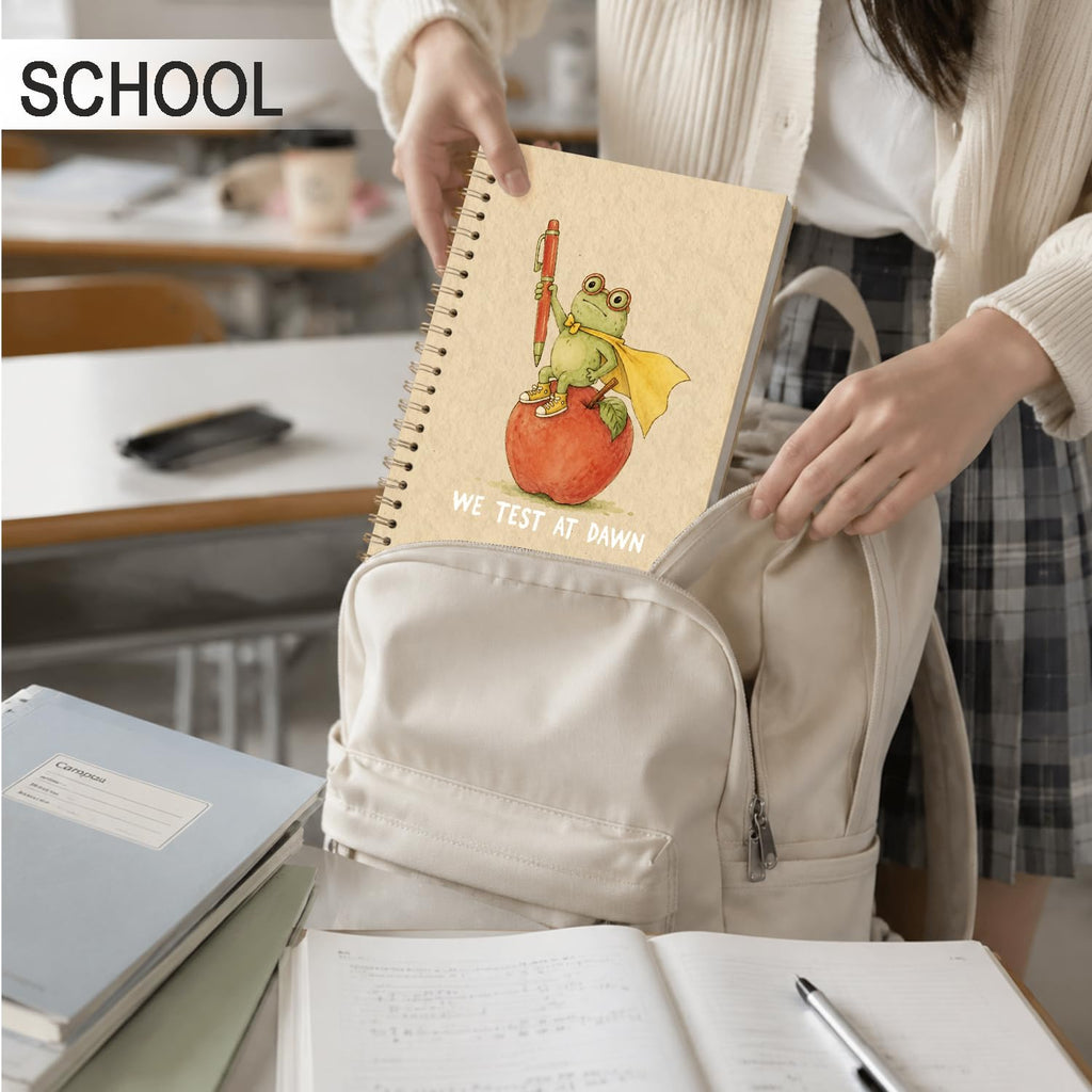 Frog Notebook, Frog Office Supplies, Cute Spiral Journal for Teens