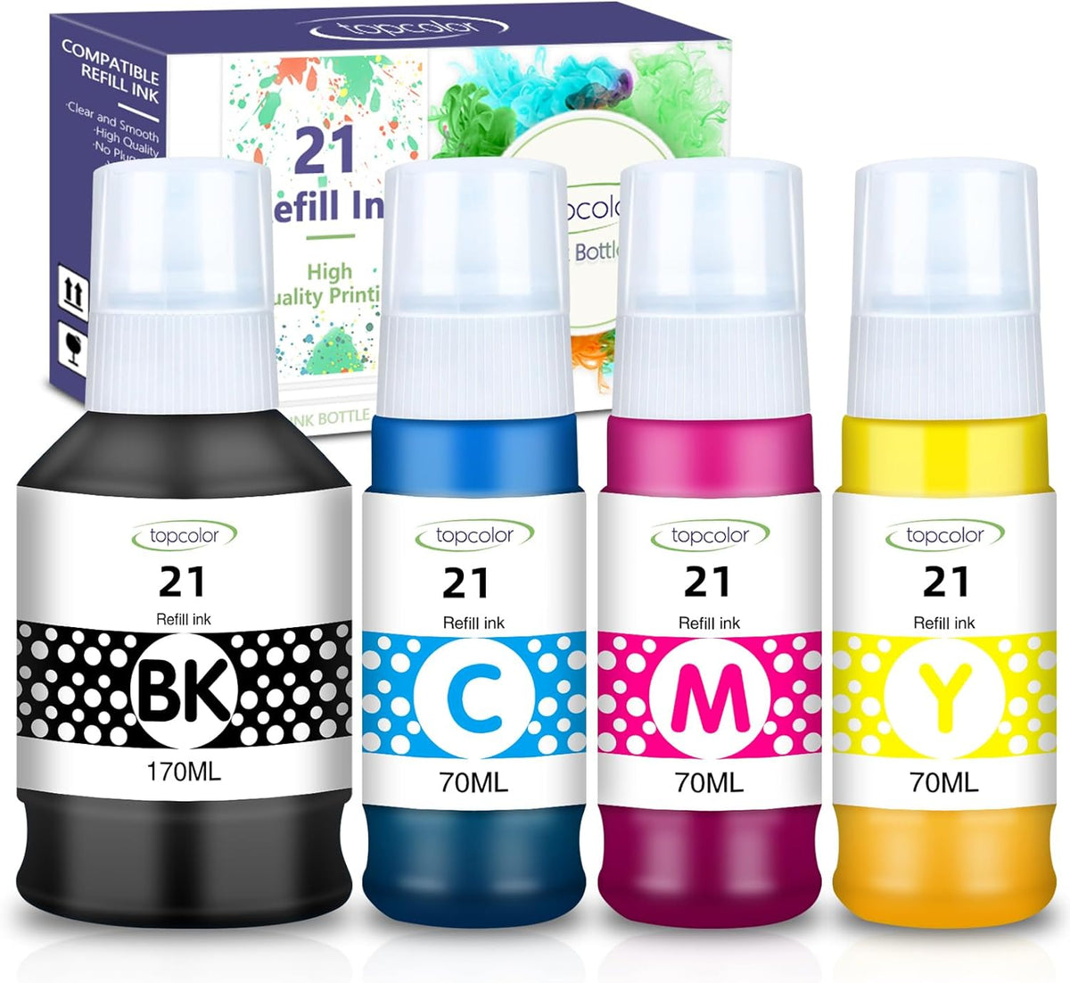 GI-21 G3270 G3260 Ink Bottles Compatible for Canon GI21 Ink Refill Bottles