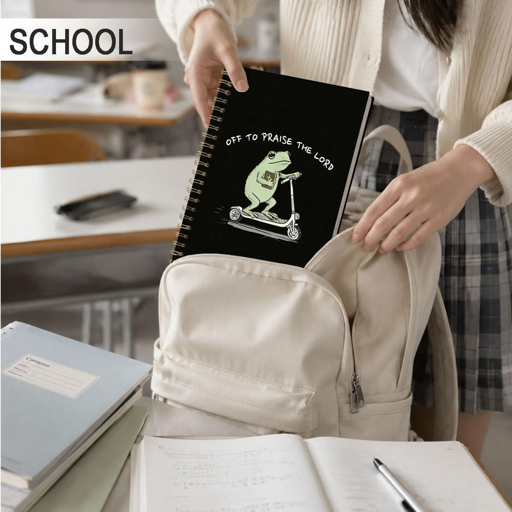 Frog Notebook, Frog Office Supplies, Cute Spiral Journal for Teens