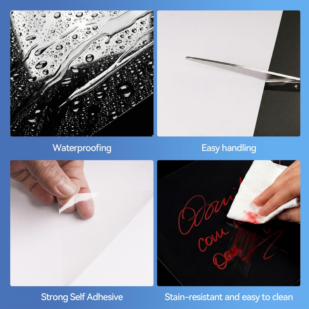 36 Sheets Holographic Laminating Sheets Clear Self Adhesive Sticker Paper