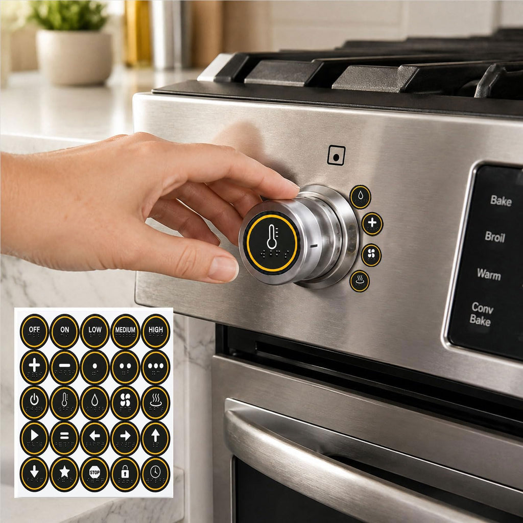 25 Tactile Stickers for Blind and Visually Impaired Elderly Raised Markers