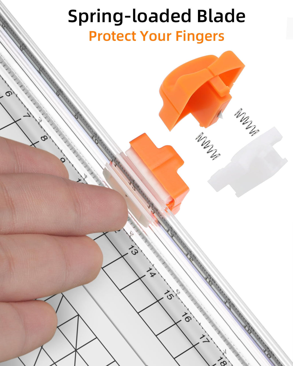 Firbon A5 Paper Cutter, Small Straight Paper Trimmer with Side Ruler