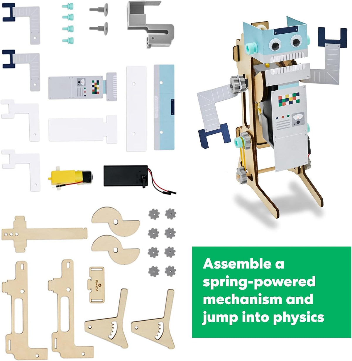 KiwiCo Jumping Robot STEM Kit - Robotics Building Set, Engineering, Ages 9+