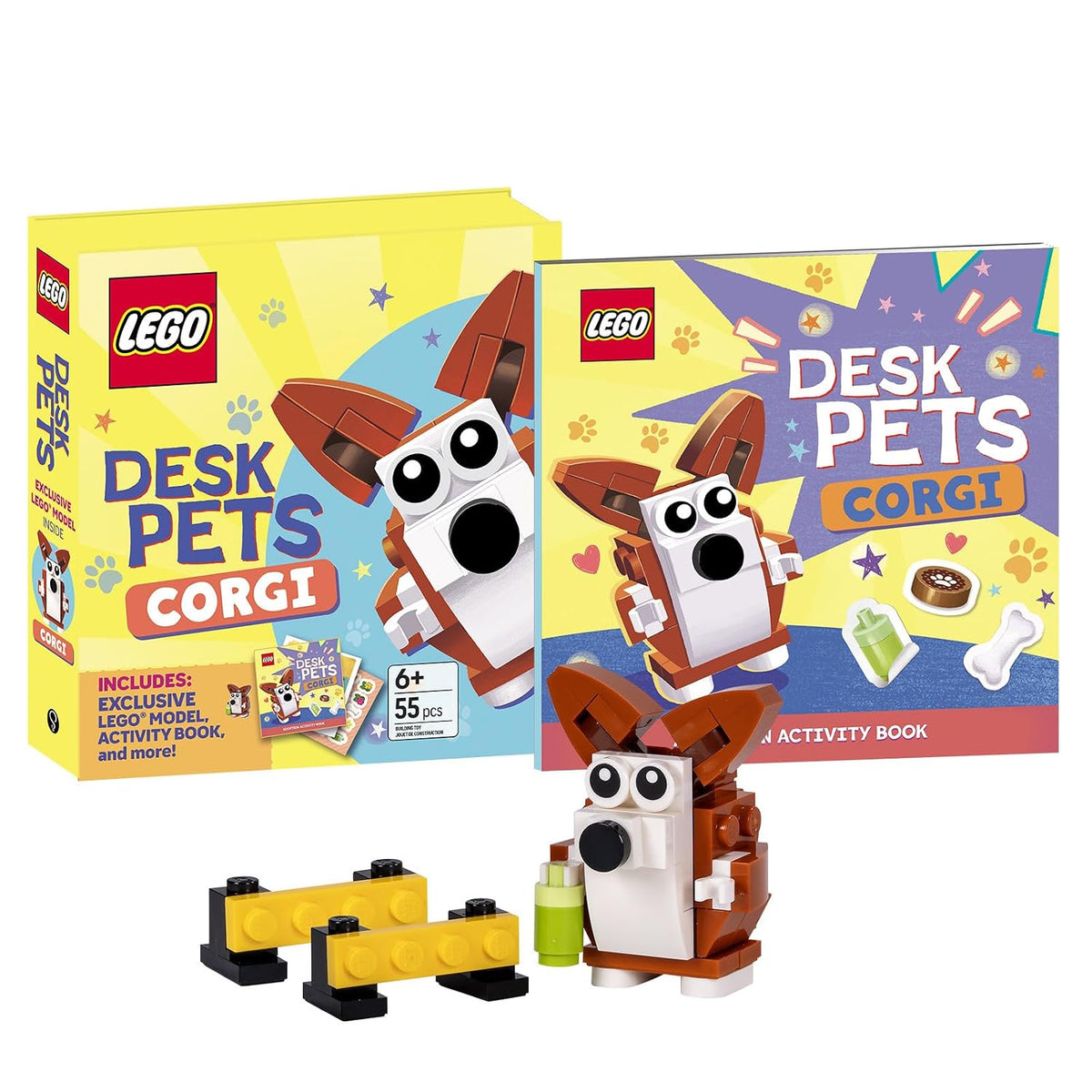 LEGO Books: Desk Pets – Corgi (Ages 6+, 55 Pieces)
