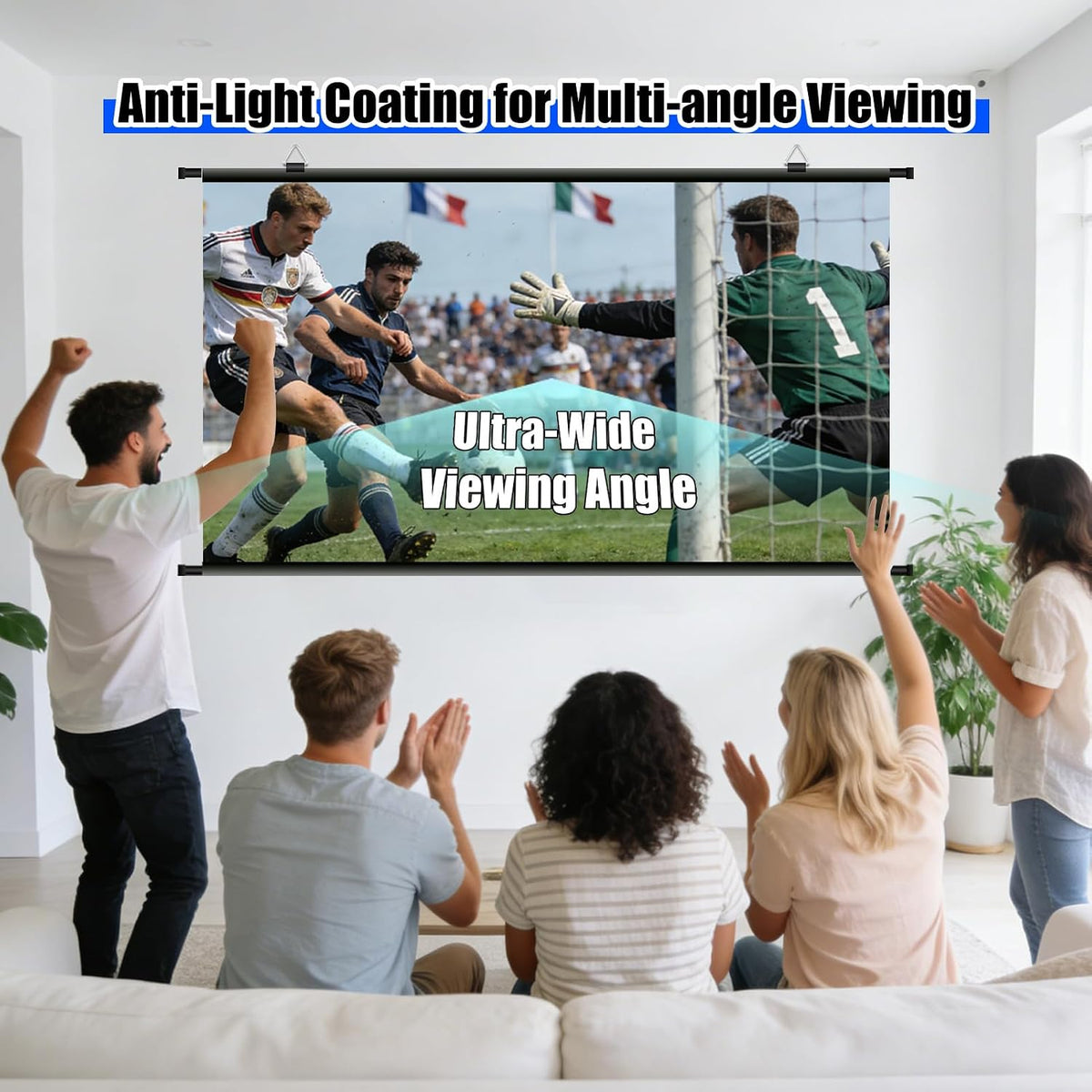 120 inch Projector Screen, ALR Projection Screen for Indoor Outdoor