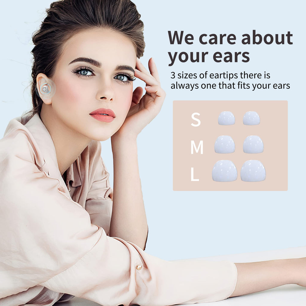 Wireless Earbuds for Kids, Headphones with Cute Panda Charging Case with Mic, Noise Cancelling,Typ-C, 3D Stereo Waterproof Bluetooth Buds for Sport & Outwork,3 x Ear caps(S,M,L)