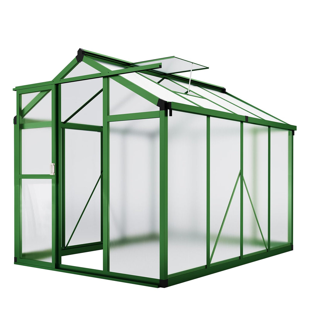 Garvee Aluminum Polycarbonate Greenhouse (6×8 to 8×12 ft)