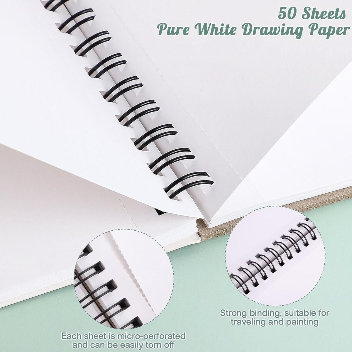 50 Sheets Marker Paper Pad, 7.6 × 7.6 in, 120gsm Alcohol Marker Paper