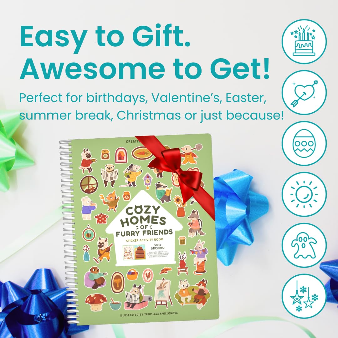 Cupkin Mosaic Sticker Art | ABC Activity Book, 52 Pages, 3000+ Stickers