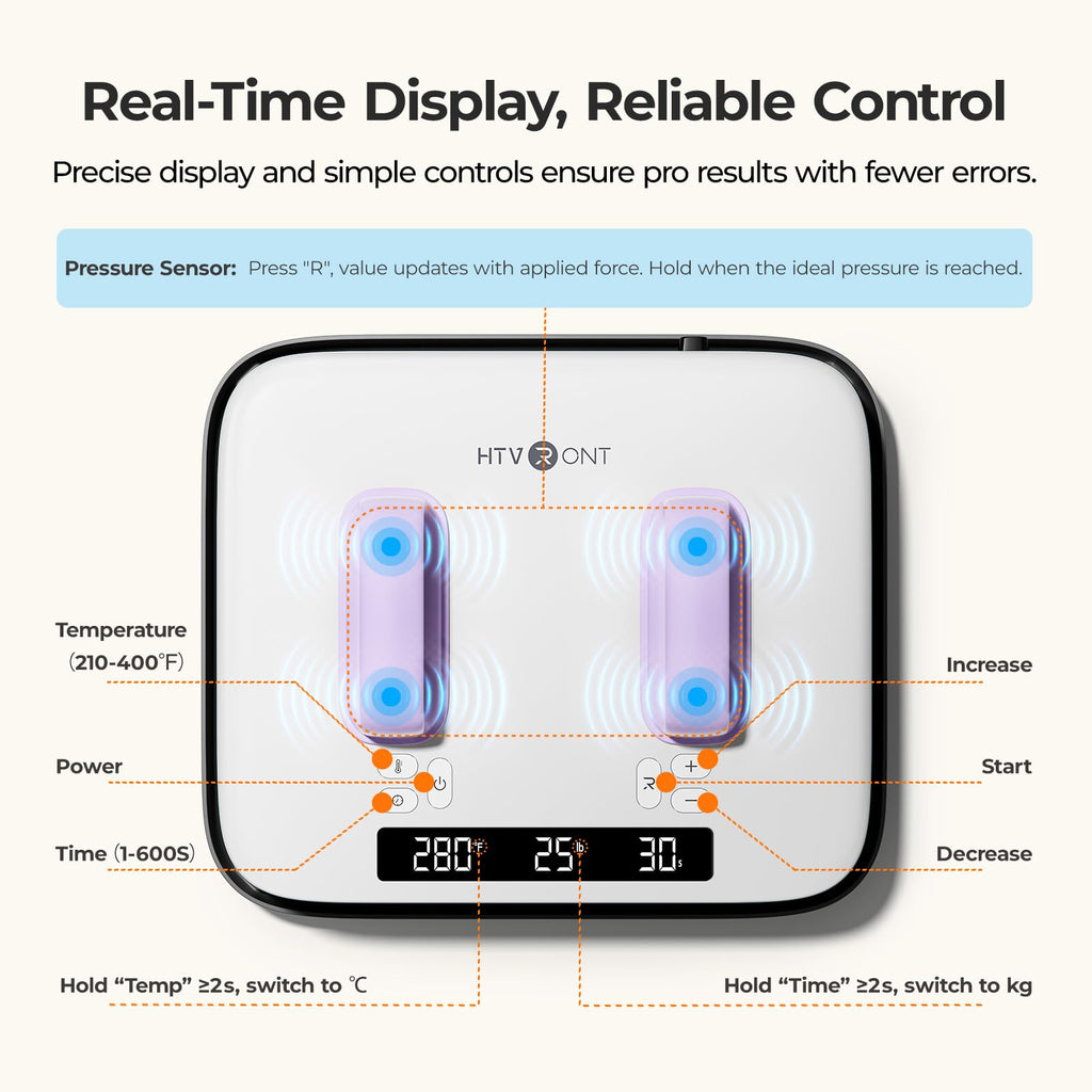 HTVRONT Heat Press Machine for T Shirts 12X10 with Pressure Display | Portable Heat Press with Heats Up Fast & Evenly H10 Heat Press Machines for HTV, Sublimation, Heat Transfer Projects