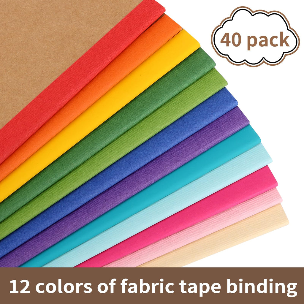 EOOUT 5 Pack A5 Composition Notebook, Kraft Lined Journal Bulk with Rainbow Spine, 5 Colors, 60 Pages for Women Girls Kids, School Office Supplies